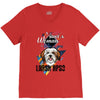 who loves lhasa apso V-Neck Tee