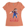 chucky funny quote ideal birthday present gift Women's Triblend Scoop T-shirt