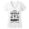 I Am One Blessed Nanny Women's V-Neck T-Shirt