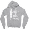 peace love anime Zipper Hoodie