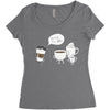 coffee that's always late Women's Triblend Scoop T-shirt