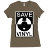 save the vinyl Ladies Fitted T-Shirt