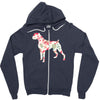 flower Zipper Hoodie