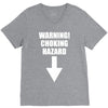 warning choking hazard printed V-Neck Tee