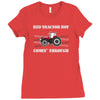 case ih red tractor boy comin' through Ladies Fitted T-Shirt