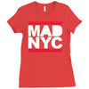 mad nyc new york city run fashion baseball jersey Ladies Fitted T-Shirt