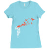 banksy headshot butterfly Ladies Fitted T-Shirt