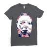 michael myers floral mask Ladies Fitted T-Shirt