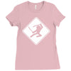 ninja crossing sign Ladies Fitted T-Shirt