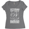 Veteran Don't Thank Me Thank My Grandpa Who Never Came Back Women's Triblend Scoop T-shirt