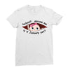 January Peeking Out Baby Girl Ladies Fitted T-Shirt