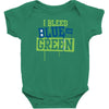 i bleed blue and green Baby Bodysuit
