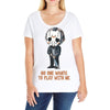 no one wants to play with me Ladies Curvy T-Shirt