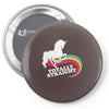 rainbow unicorn Pin-back button
