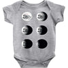 the phases of the moon of laika dog Baby Bodysuit