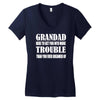 grandad get you in more trouble Women's V-Neck T-Shirt