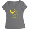 the moon Women's Triblend Scoop T-shirt