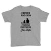 Father and Son Fishing Partners For Life Youth Tee