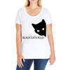 black cats rule Ladies Curvy T-Shirt