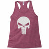 the punisher skull head Racerback Tank