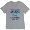 awesome civil engineer looks like V-Neck Tee