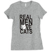 real men love cat Ladies Fitted T-Shirt