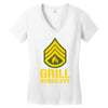grill sergeant military Women's V-Neck T-Shirt