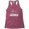 i was on the other line Racerback Tank