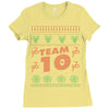 team 10 ugly christmas Ladies Fitted T-Shirt