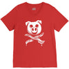 pig bacon cross bones pirate V-Neck Tee
