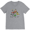 baseball game on short V-Neck Tee