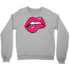 sexy lip biting Crewneck Sweatshirt