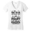 There's This Girl Who Kinda Stole My Heart Grandpa Women's V-Neck T-Shirt