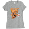 pizzaa monster Ladies Fitted T-Shirt