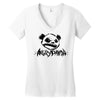 angry panda Women's V-Neck T-Shirt