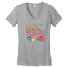 learn from the flowers Women's V-Neck T-Shirt