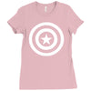 capitan america sticker vinyl decal Ladies Fitted T-Shirt