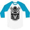 samurai skull 3/4 Sleeve Shirt
