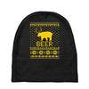 ugly sweater party beer bear funny Baby Beanies