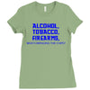 funny t shirt alcohol tobacco firearms who's bringing the chips tee Ladies Fitted T-Shirt