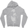 airbrushed stencil Zipper Hoodie