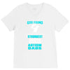 god found autism dad V-Neck Tee