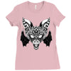 bat ornate Ladies Fitted T-Shirt