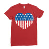 usa flag 2 Ladies Fitted T-Shirt