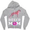 love boxer dog mom funny Zipper Hoodie