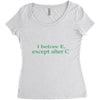 i before e Women's Triblend Scoop T-shirt