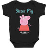 peppa pig sister pig Baby Bodysuit