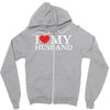 i heart my husband Zipper Hoodie