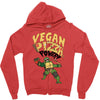 vegan pizza power Zipper Hoodie