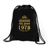 queens are born in 1978 Drawstring Bags
